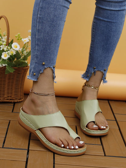 Women Sandals Summer Outdoor Leisure Comfy Wedge Sandals Ladies Slip on Orthopedic Bunion Corrector Slippers Sandalias De Mujer
