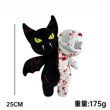 25cm Cartoon Anime Halloween The Nightmare Before Christmas Horror Pumpkin Skeleton Composite Plush Doll Toy Children Kids Gift