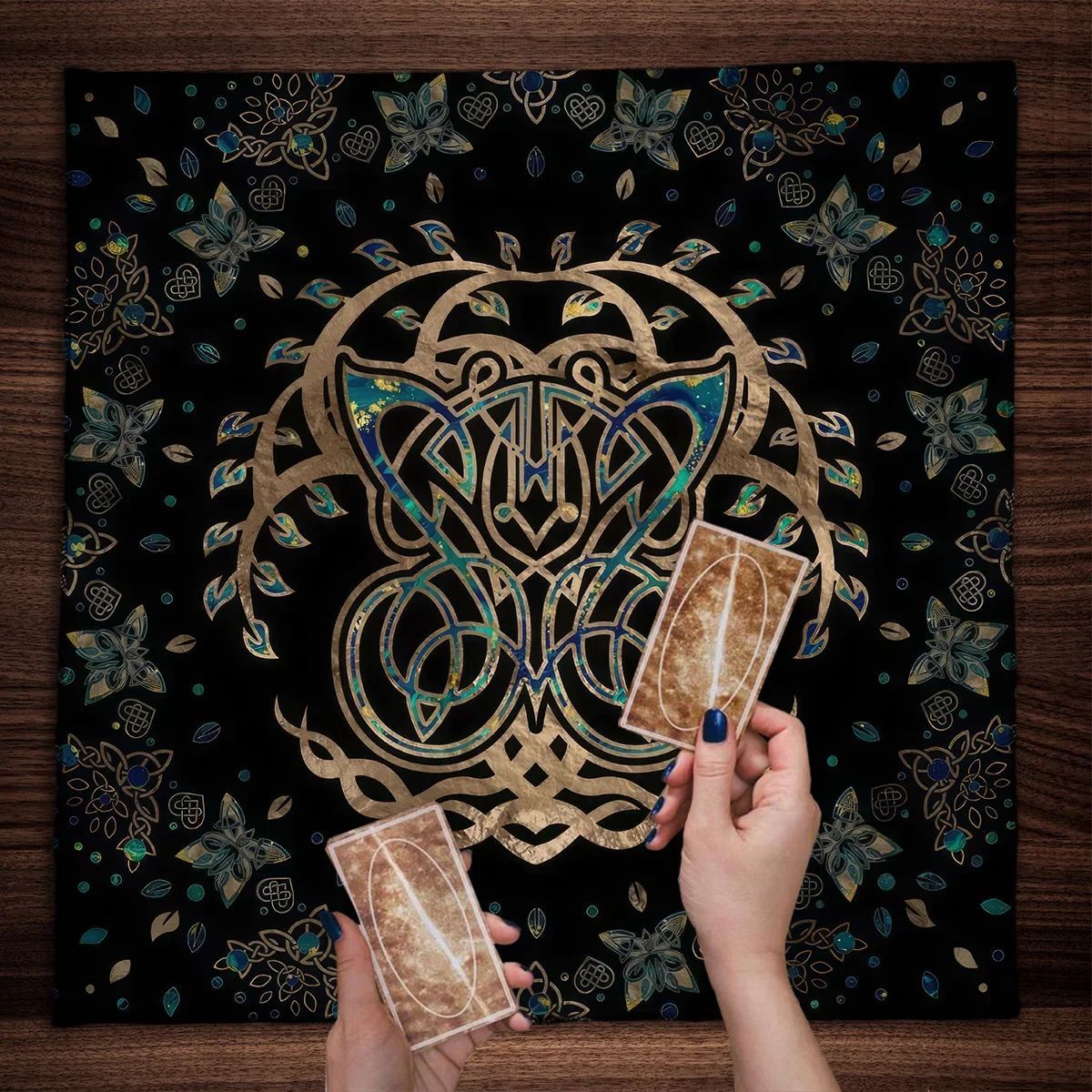 Tree Of Life Tarot Tablecloth Altar Cloth Pagan Spiritual Pendulum Witchcraft Astrology Oracle Card Pads Room Home Decor