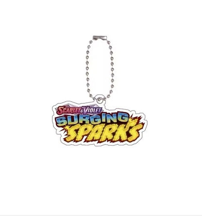 Chaveiro de acrílico de série completa para Mega Evoluções em inglês Sv10 Sv11 Sv9 151 Logotipo Anime Pingente de acrílico de decoração de bolsa