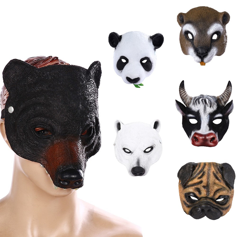 Halloween Animal Mask Collection PU Foam Realistic Animal Mask Carnival Masquerade Party Game Cosplay Props Costume Accessories