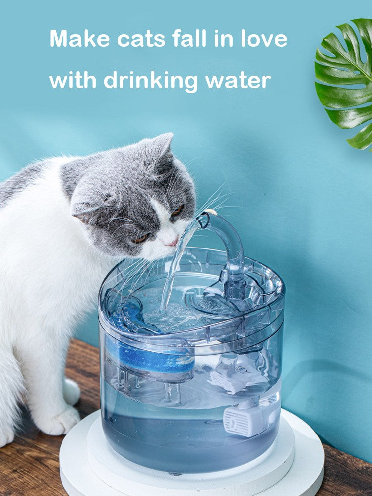Bebedouro automático para gatos com sensor, torneira e fonte, dispensador de água transparente de plástico de grau alimentício para cães e gatos de estimação com sensor de bebedouro