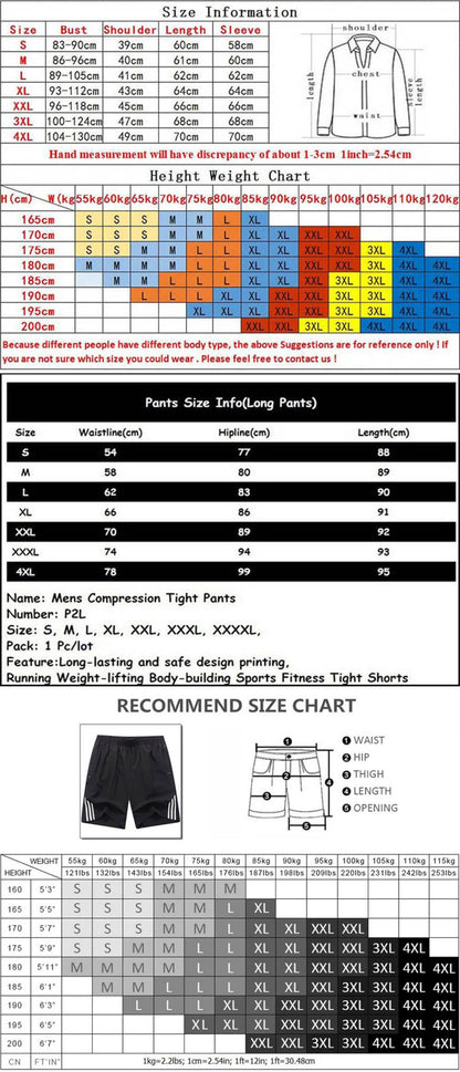 Men Compression Jogging suit Winter Thermal underwear Sports Suits Warm Men's Tr