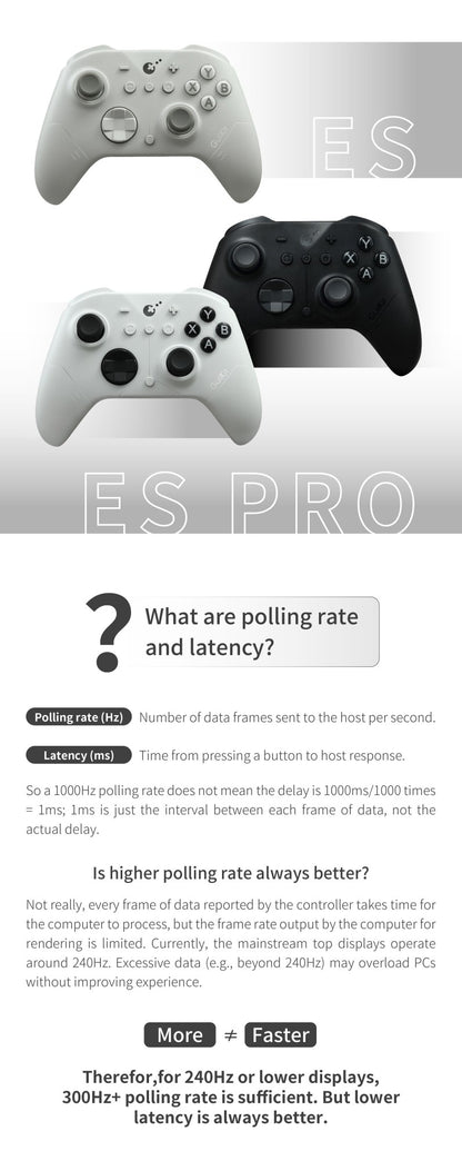 Gulikit  ES/ES PRO  Wireless Controller For Nintendo switch 2 ,Bluetooth,for Windows, Android ,iOs Game Accessories?BLACK/white