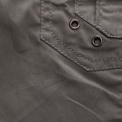 2023 New Fashion Mens Cargo Shirt Casual Shirt Solid Short Sleeve Shirts Multi Pocket Work Shirt Plus Size 100% Polyester Tops