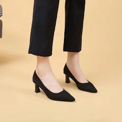 New In Black Special Head Spiral Pattern Fashion Women's Shoes Pointed Fine Heel Wedding High Heels Banquet Nightclub with Shoes