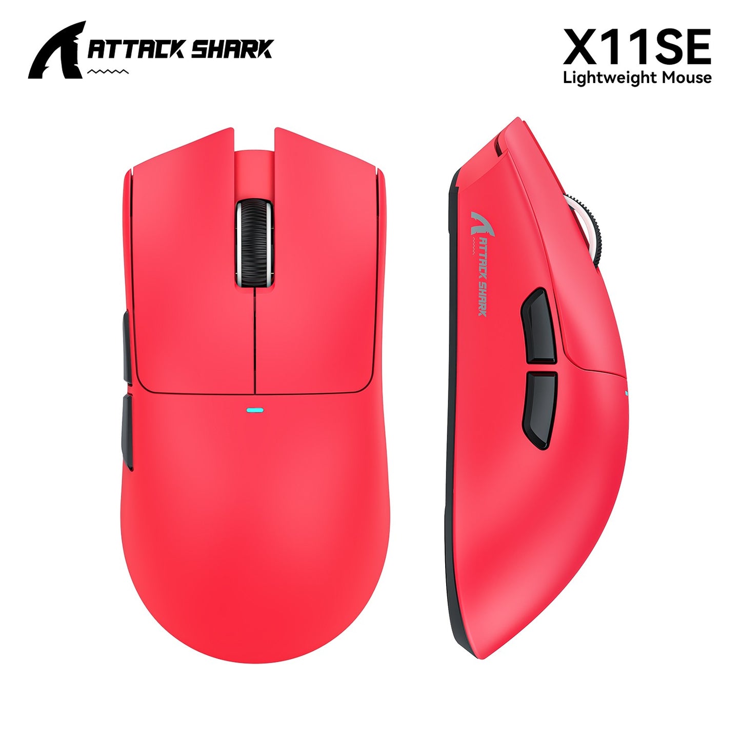 Mouse Gamer ATTACK SHARK X11 e Mouse Sem Fio X11 SE 22000 DPI, Sensor PAW3311, BT/2.4G/Com Fio, 59g Leve, 20 Milhões de Cliques