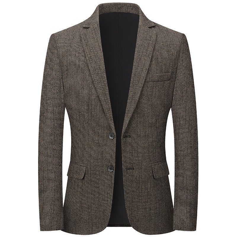 New autumn men business casual suits for middle-aged professionals Slim-fit single suit for men Father's style jacket and shirt