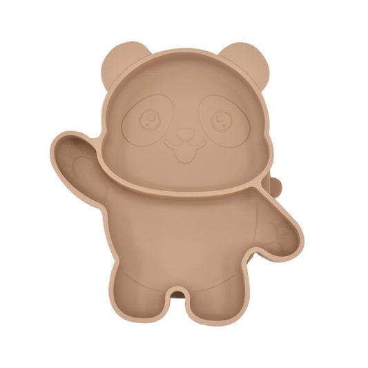 Children's Dishes Baby Silicone Sucker Bowl Baby Panda Face Dining Plate Toddle Training Tableware Kids Feeding Bowls