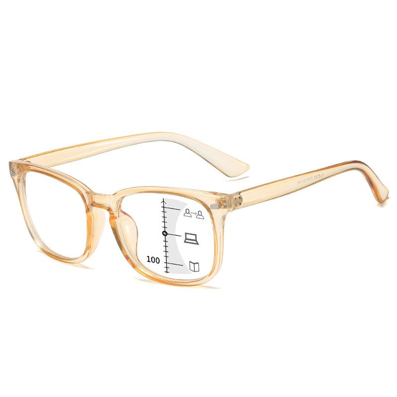 Óculos De Leitura Multifocal Quadrado CRIXALIS Óculos Masculino Fashion Com Dioptrias Antirreflexo Computador Feminino UV400