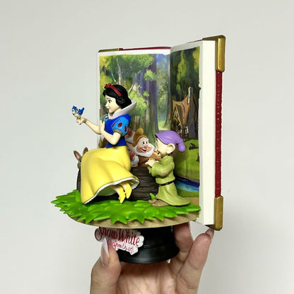 Disney Princess Snow White Action Figure Toy Snow White and the Seven Dwarfs D-Stage Story Book Series Anime Figures Model Gifts