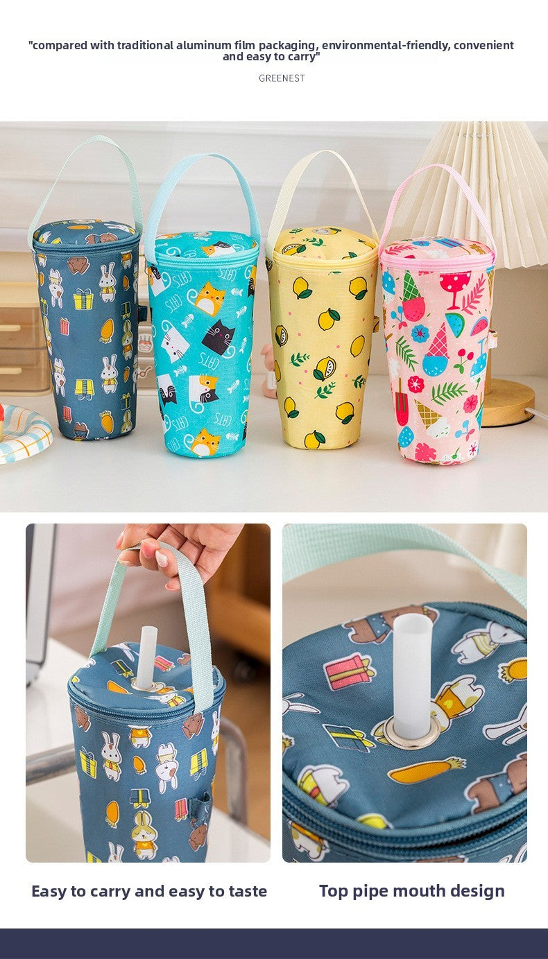 Baby Milk Bottle Insulation Bags Cartoon Portable Waterproof Feeding Bottle Thermal Bag Milk Warmer Cooler Stroller Hang Bags