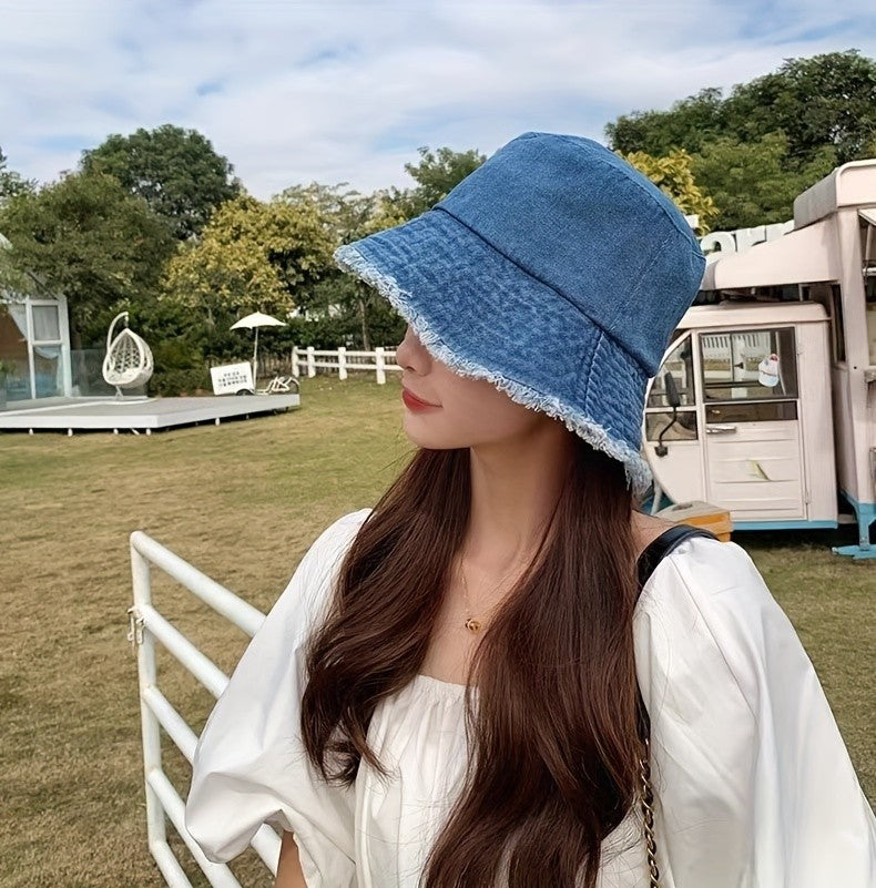 1pc 2024 New Spring/Summer  Fisherman Hat, Sun Hat, Casual And Fashionable, Suitable For Travel, Protects Against Uv Rays