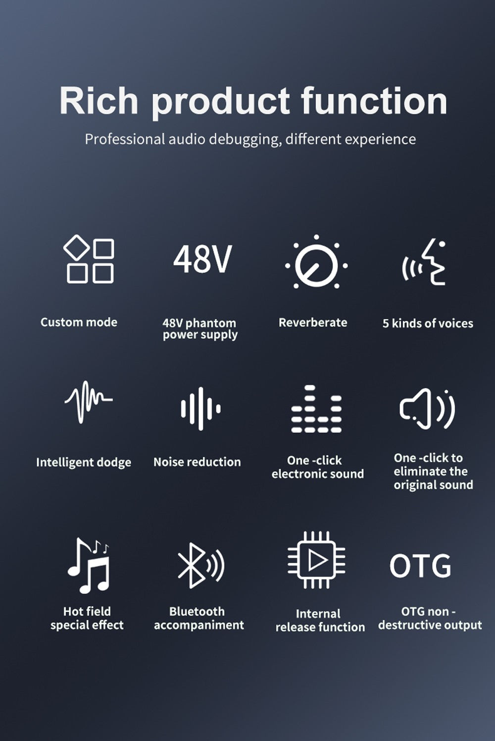 Zealsound Professional Podcast Live SoundCard Equipment Bundle with 48V XLR Microphone for PC Recording Singing Streaming Gaming