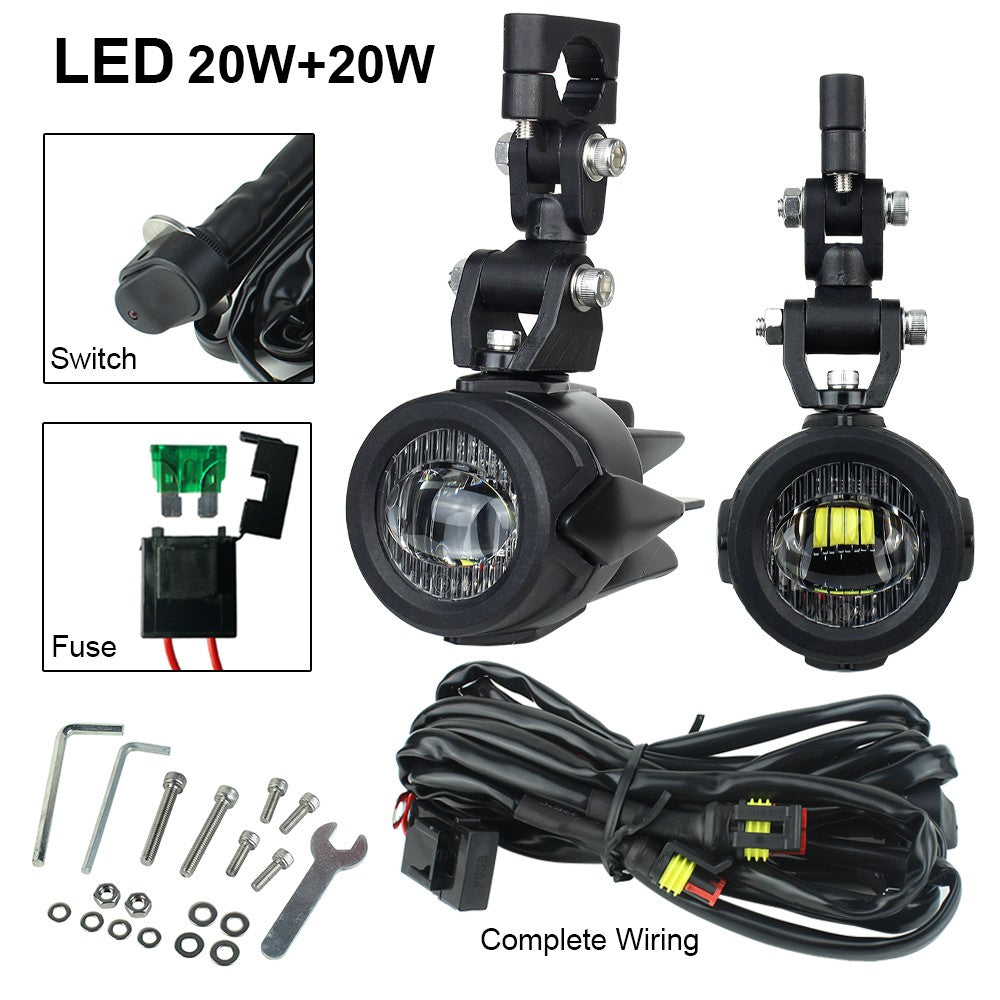 Melhore as luzes auxiliares de neblina da sua motocicleta Lâmpada mais brilhante 40W 6000K para BMW R1200GS F800GS F700GS F650 K1600