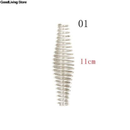 1PC 11/14cm Metal BBQ Pit Grill Stainless Steel Handle Spring for Wood Furnace Stove Barbecue Smoker Fireplaces Accessories