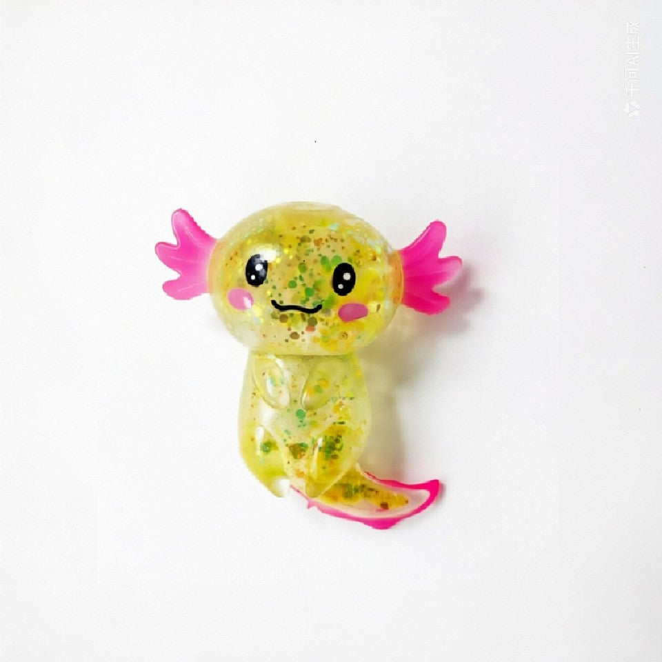 Glitter Salamander Maltose Fidgets Toys Squishy Malt Sugar Stretchy Axolotl Fun Squeeze Birthday Supplies Anti-Anxiety Gifts