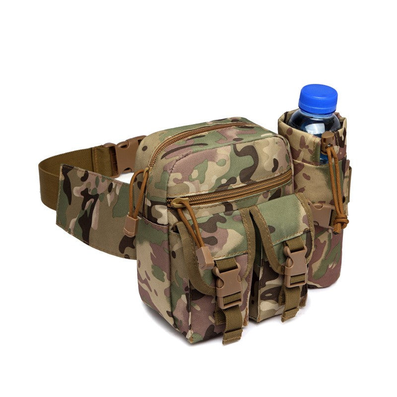 Outdoor Waist Bag Men Tactical Water Bottle Waterproof Bags Camouflage Hunting Hiking Climbing Bag Nylon Mobile Phone Belt Pack