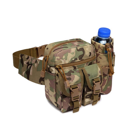 Outdoor Waist Bag Men Tactical Water Bottle Waterproof Bags Camouflage Hunting Hiking Climbing Bag Nylon Mobile Phone Belt Pack