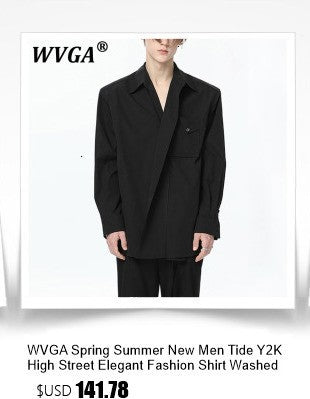 WVGA Spring Autumn New Man Turn-Down Collar Long Sleeve Blazers Niche Chic Casual Straight Suit Pants Two Pieces Sets Ins W14294