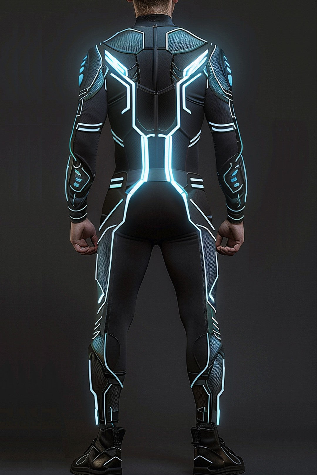 CyberPunk Men Women Mechanical Armor Jumpsuit Halloween Party Cosplay Steampunk Costume Party Fighter Elastic Bodysuits Rompers