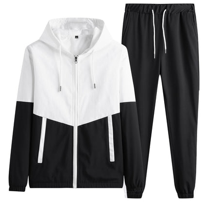 2025 Men Tracksuit Casual Joggers Hooded Sportswear Jackets And Pants 2 Piece Sets Hip Hop Running Sports Suit