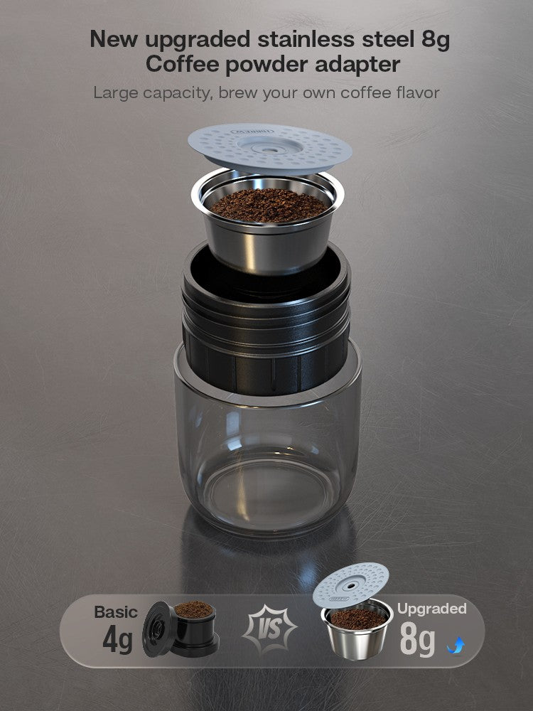 HiBREW Máquina de Café Portátil para Carro e Casa, DC12V Cafeteira Expresso Compatível com Cápsula Nespresso Dolce Pó de Café H4A