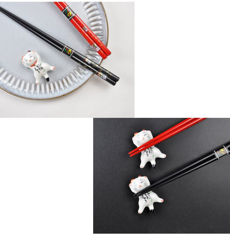 Chinese Panda Chopsticks Japanese Korean Sushi Solid Wood Chopsticks Wedding Gift Chop Sticks Hashi Two Pairs Chopsticks Set
