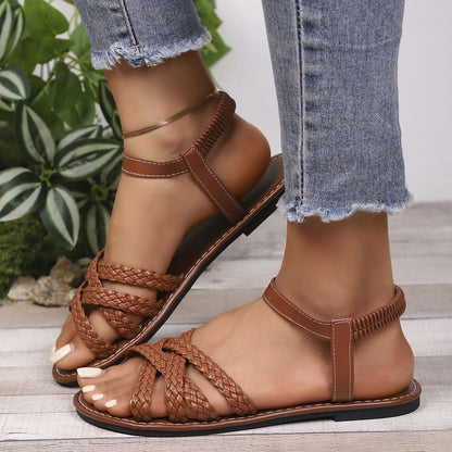 Summer Braided Woman Sandals Party Shoes Ladies Outdoor Sandals for Women Casual Shoe Soft Sandal Rubber Female Footwear