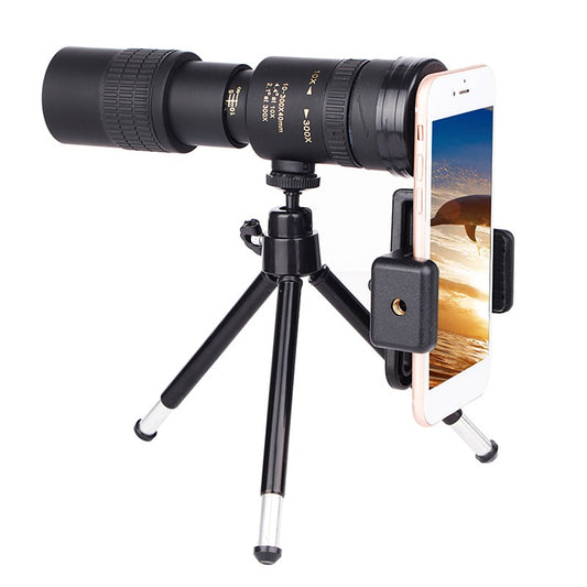 Monóculos Profissionais de Longo Alcance para Celular com Lente Zoom 300X40, Binóculos para Foto e Uso Externo