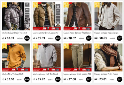 Maden Men Vintage Single Pocket Workwear Denim Shirt Long Sleeved Slim Fit Casual Shirt Single Breasted Turn-Down Collar Blouse