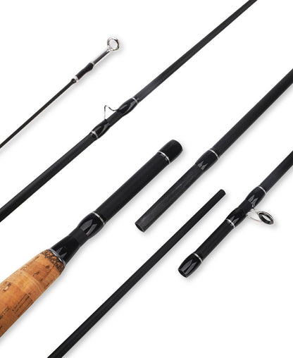 Vara de Pesca de Flycasting Multinó #5-6, 7-Seções/8-Seções Fibra de Carbono para Viagem