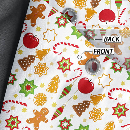 1 piece 180x180cm Christmas gingerbread man pattern printed shower curtain partition bathroom waterproof and mildew proof