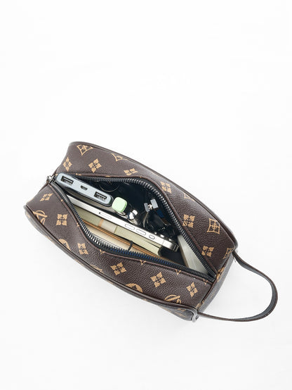 Retro Commuter Clutch Bag Fashion Business Portable Large Capacity Multifunctional Travel Tote Handbag Cell Phone Bag
