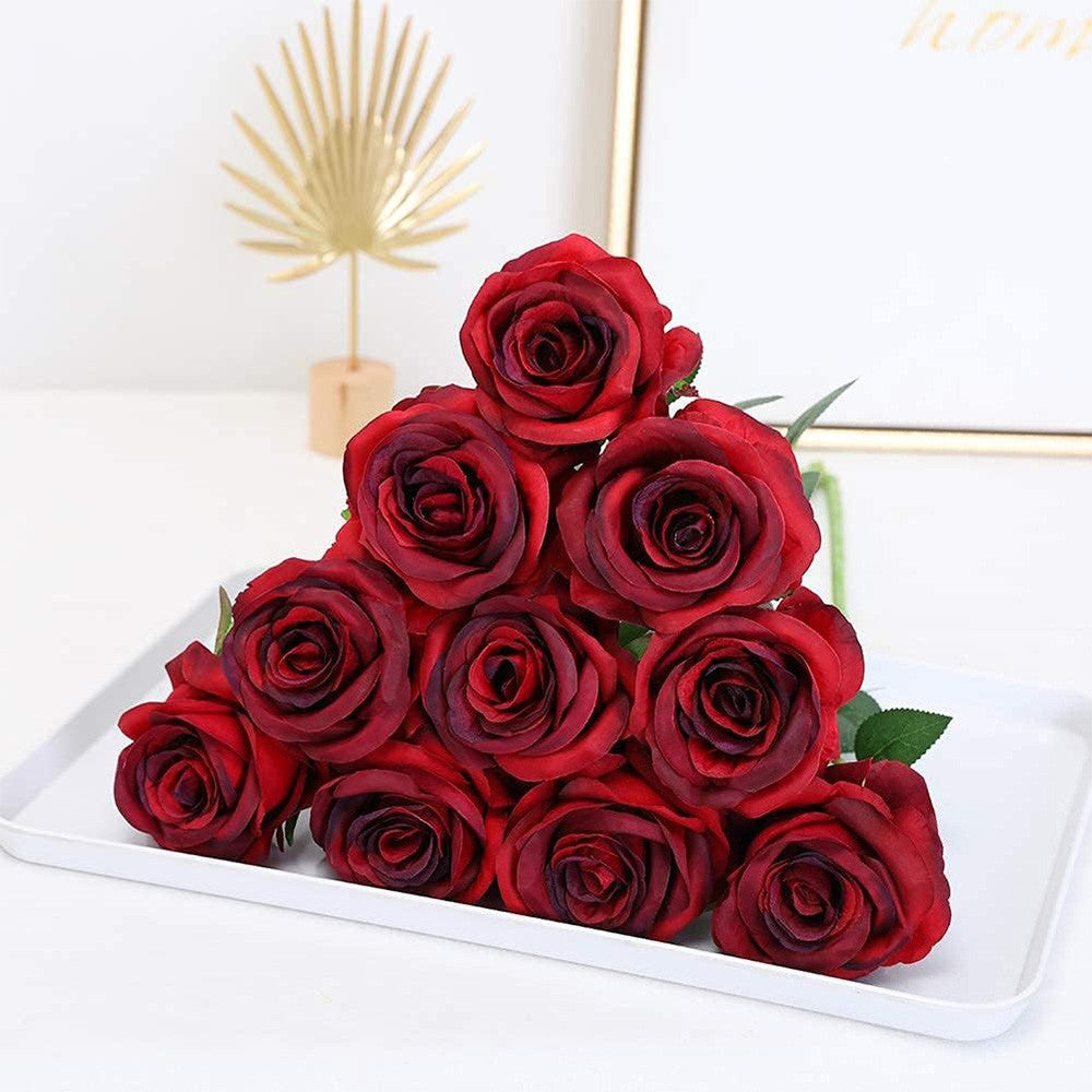 1/3/5/10/20pcs Roses Artificial Flowers Rose Flower Branch Artificial Red Roses Realistic Fake Rose for Wedding Home Decor