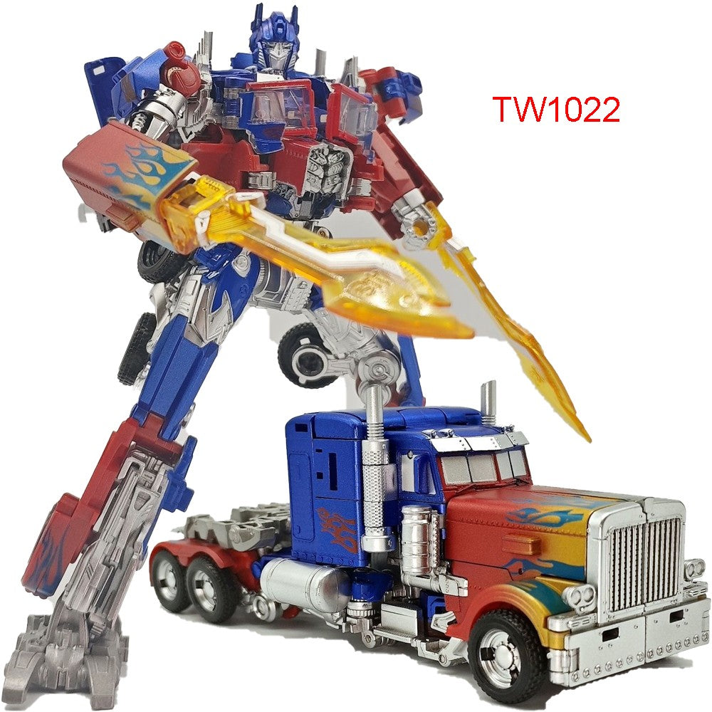 Baiwei Shockwave TW1028 Transformation Toys Sentinel Prime TW1024 Modelo Ironhide TW1026 Robô Bumblebee TW1025 Boneco TW1030