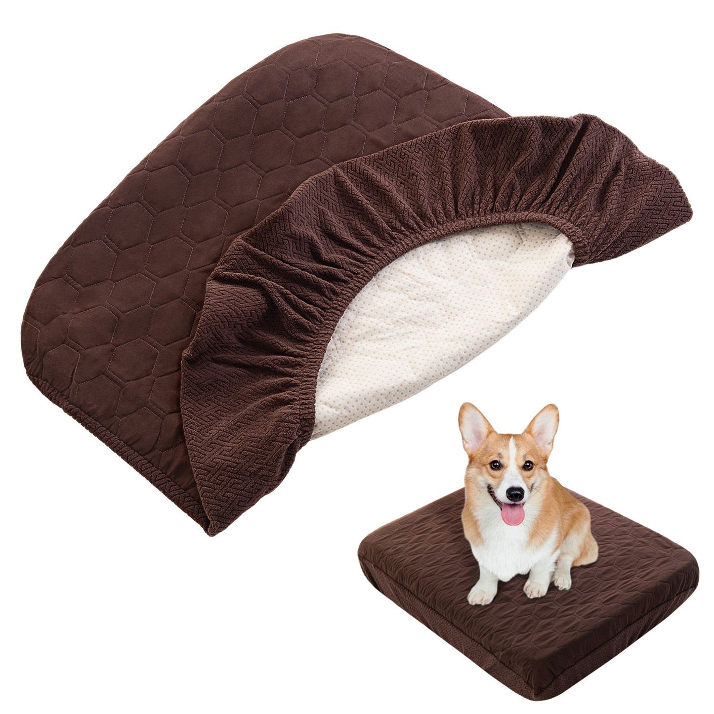 Capas de Cama para Cães à Prova d'Água, Capas de Substituição Laváveis, Pelo de Animais Fácil de Remover, Capa Acolchoada para Almofada de Cães, Capa de Cama para Cães/Gatos