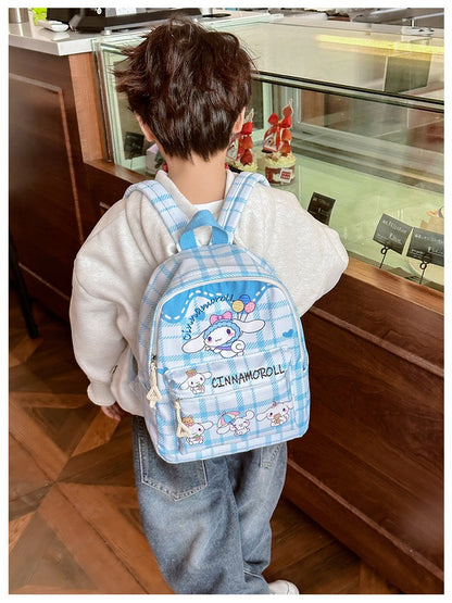 Mochilas Hello Kitty Kuromi Cinnamoroll com estampa de desenho animado fofo e leve para meninos e meninas do jardim de infância