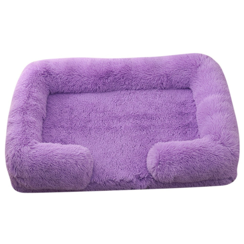 Ninho de Animais de Estimação Circular Longo de Pelúcia de Inverno, Cama para Cachorro, Cama para Gato, Almofada Macia para Animais de Estimação, Suprimentos para Animais de Estimação