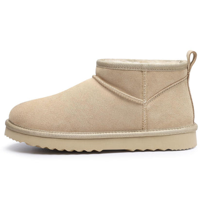 Bebealy Winter Suede Boots For Women Classci Genuine Brand Women Boots Outdoor Short Plush Antiskid Ankle Boots Cozy Fuzzy Boots