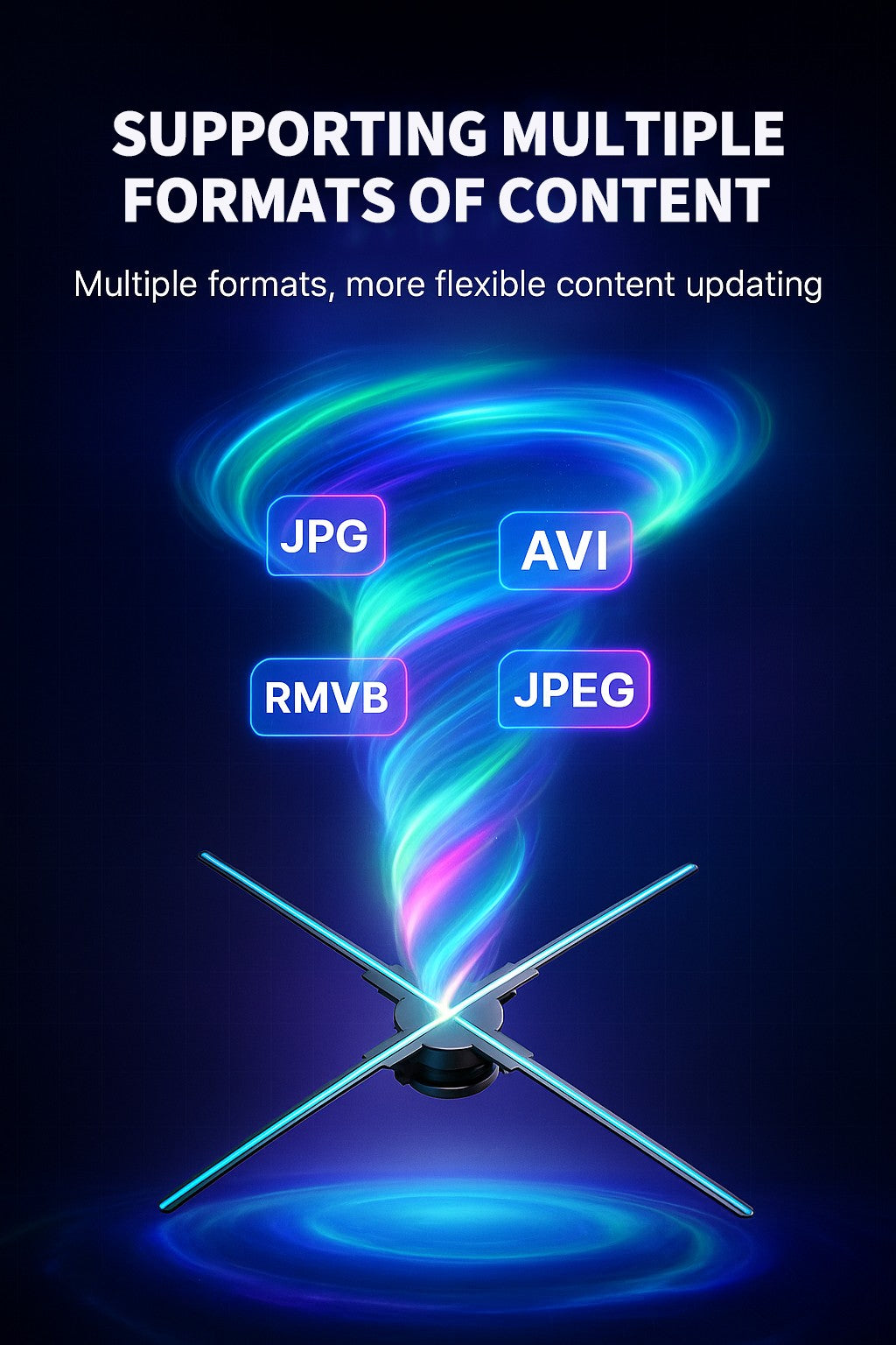 16.5 inch 3D Hologram Fan Display LED Advertising Projector for Business Promotion Wall Mounted Digital Signage Device