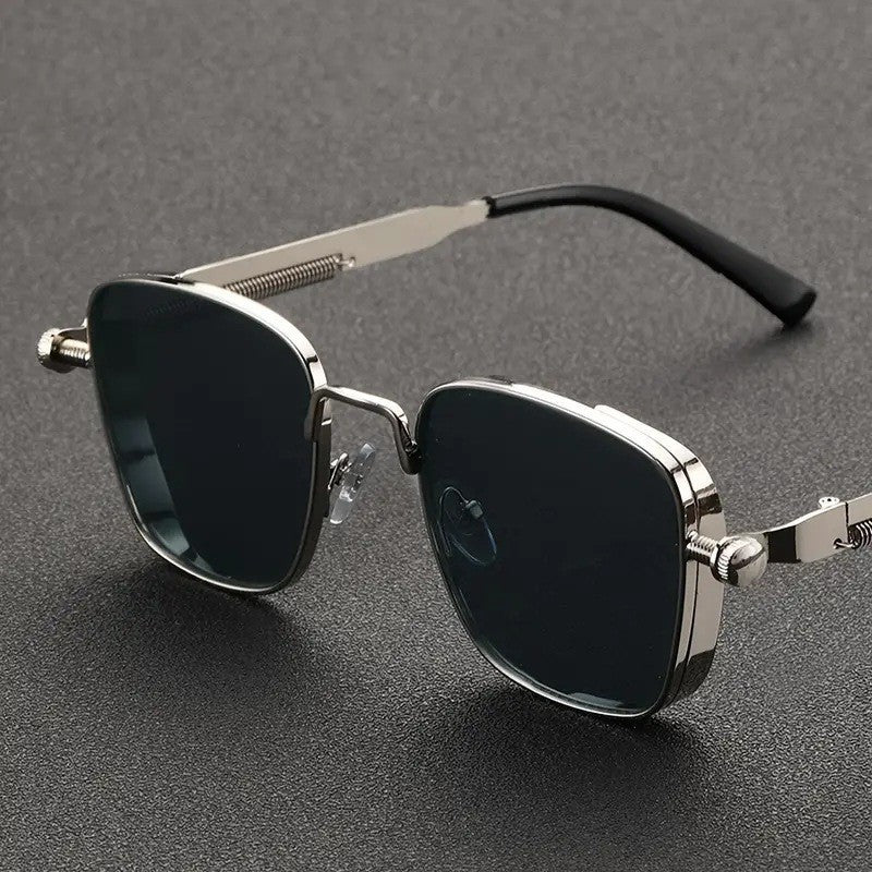 Óculos de Sol Polarizados Masculinos 2025 de Alta Qualidade, Estilosos para Dirigir, Antirreflexo, Proteção UV, Metal, Estilo Punk, Tendências da Moda