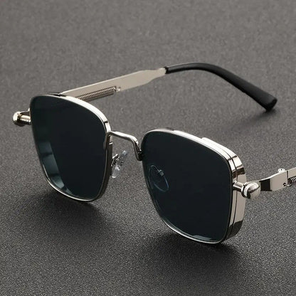 Óculos de Sol Polarizados Masculinos 2025 de Alta Qualidade, Estilosos para Dirigir, Antirreflexo, Proteção UV, Metal, Estilo Punk, Tendências da Moda