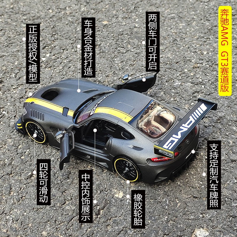 Motornax 1:24 Mercedes-Benz AMG GT3 Liga de Metal Fundido e Veículos de Brinquedo Modelo de Carro em Miniatura Carros de Brinquedo para Crianças