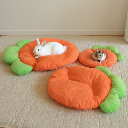 1 UNIDADE Tapete Quente em Formato de Cenoura para Coelhos, Macio, Respirável, Fofo, para Sofá, para Pequenos Animais de Estimação, Hamster, Coelho, Filhote, Gatinho, Cama para Dormir