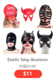 Role Play Costumes of Unisex Women Mens Cosplay Half Face Fetish Mask with Open Mouth and Nose Headgear Party Accessories