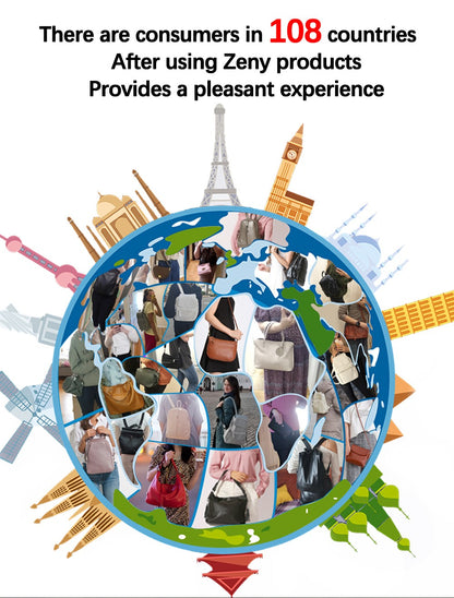 Zency Women's Handbag Genuine Leather Cowhide Cross Body Bags Ladies Shoulder Top Handle Satchel Trendy 2025 Pillow Bags Shopper