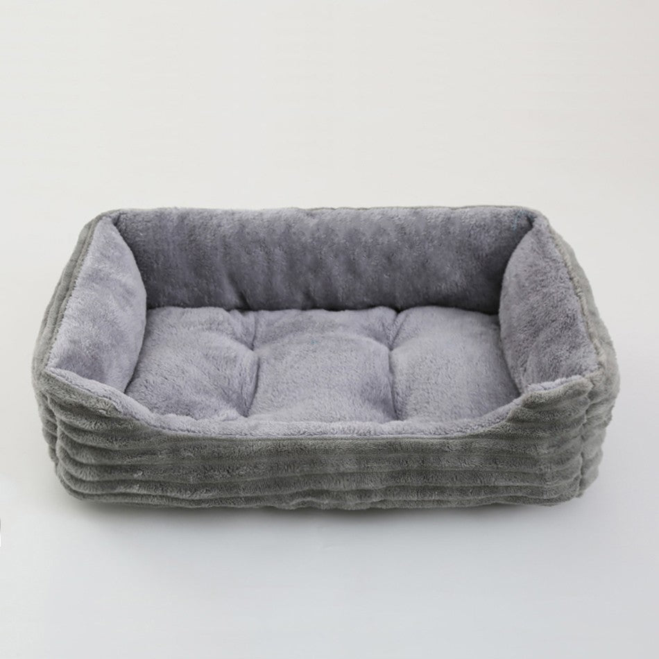 Cama para Cães e Gatos, Quadrada, Pelúcia, Canil, Sofá-Cama para Cães de Porte Médio e Pequeno, Almofada Calmante para Pets, Casa, Artigos para Animais de Estimação, Inverno