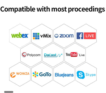 4K NDI  PTZ Camera 1-10pcs 20X Zoom Video Conference Camera for Church Business Meeting Optional 1 controller keyboard kit