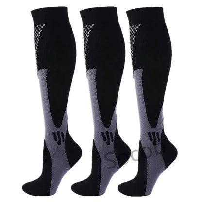 3/6/7 Double Compression Socks Varicose Socks Men Women With Diabetes Pregnancy Elastic Socks Gym Outdoor Sports Rugby Running